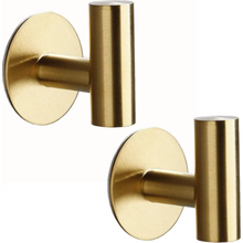 Afbeelding in Gallery-weergave laden, EAVY 2 stuks Zelfklevende Handdoekhaakjes - Handdoekhouders - Plakhaakjes - Goud