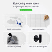 Afbeelding in Gallery-weergave laden, EAVY 2 stuks Zelfklevende Handdoekhaakjes - Handdoekhouders - Plakhaakjes - Zwart