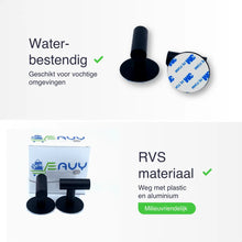 Afbeelding in Gallery-weergave laden, EAVY 2 stuks Zelfklevende Handdoekhaakjes - Handdoekhouders - Plakhaakjes - Zwart