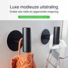 Afbeelding in Gallery-weergave laden, EAVY 2 stuks Zelfklevende Handdoekhaakjes - Handdoekhouders - Plakhaakjes - Zwart
