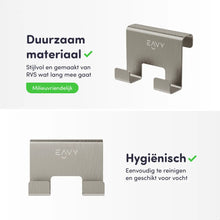 Afbeelding in Gallery-weergave laden, EAVY Douchehaak RVS - Universele Douchecabine Haak - Douchewand Haak - Douchehanger