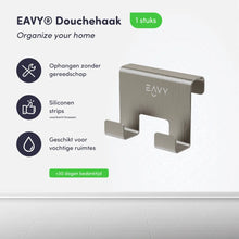 Afbeelding in Gallery-weergave laden, EAVY Douchehaak RVS - Universele Douchecabine Haak - Douchewand Haak - Douchehanger