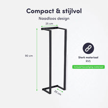 Afbeelding in Gallery-weergave laden, EAVY Handdoekenrek - 90x25x20 - Handdoekrek Mat Zwart - RVS