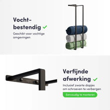 Afbeelding in Gallery-weergave laden, EAVY Handdoekenrek - 90x25x20 - Handdoekrek Mat Zwart - RVS