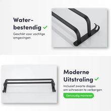 Afbeelding in Gallery-weergave laden, EAVY Handdoekenrek Badkamer - 60 cm breed - 2 stangen - Zwart