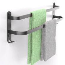 Afbeelding in Gallery-weergave laden, EAVY Handdoekenrek Badkamer - 60 cm breed - 2 stangen - Zwart
