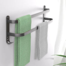 Afbeelding in Gallery-weergave laden, EAVY Handdoekenrek Badkamer - 60 cm breed - 2 stangen - Zwart