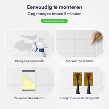 Afbeelding in Gallery-weergave laden, EAVY Handdoekhouders 2 stuks - Zelfklevend - Goud - RVS - Handdoek Klem - Handdoek Haak