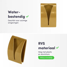 Afbeelding in Gallery-weergave laden, EAVY Handdoekhouders 2 stuks - Zelfklevend - Goud - RVS - Handdoek Klem - Handdoek Haak