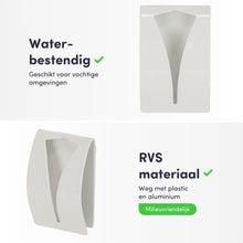 Afbeelding in Gallery-weergave laden, EAVY Handdoekhouders 2 stuks - Zelfklevend - Wit - RVS - Handdoek Klem - Handdoek Haak