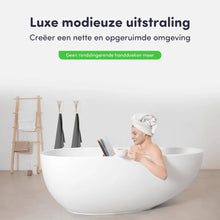 Afbeelding in Gallery-weergave laden, EAVY Handdoekhouders 2 stuks - Zelfklevend - Wit - RVS - Handdoek Klem - Handdoek Haak