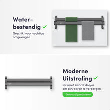 Afbeelding in Gallery-weergave laden, EAVY Handdoekrek Zwart 60 cm breed