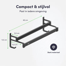 Afbeelding in Gallery-weergave laden, EAVY Handdoekrek Zwart 60 cm breed