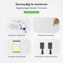 Afbeelding in Gallery-weergave laden, EAVY Set van 2 Zelfklevende Handdoekhaakjes - Mat Zwart - RVS