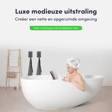 Afbeelding in Gallery-weergave laden, EAVY Set van 2 Zelfklevende Handdoekhaakjes - Mat Zwart - RVS