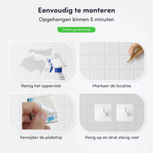 Afbeelding in Gallery-weergave laden, EAVY - Set van 4 Zelfklevende handdoekhaakjes RVS - plakhaak - WIT