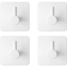 Afbeelding in Gallery-weergave laden, EAVY - Set van 4 Zelfklevende handdoekhaakjes RVS - plakhaak - WIT