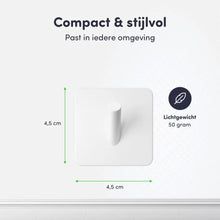 Afbeelding in Gallery-weergave laden, EAVY - Set van 4 Zelfklevende handdoekhaakjes RVS - plakhaak - WIT