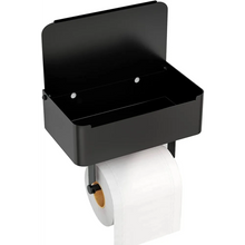 Afbeelding in Gallery-weergave laden, EAVY Toiletrolhouder Zwart met Plankje en Bakje