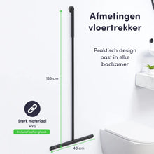 Afbeelding in Gallery-weergave laden, EAVY Vloerwisser RVS - 135 cm - Vloertrekker met Steel - Vloerwisser Badkamer