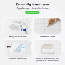 Afbeelding in Gallery-weergave laden, EAVY WC rolhouder Zonder Boren - Zelfklevend - RVS Toiletrolhouder RVS Zilver