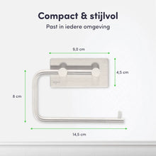Afbeelding in Gallery-weergave laden, EAVY WC rolhouder Zonder Boren - Zelfklevend - RVS Toiletrolhouder RVS Zilver