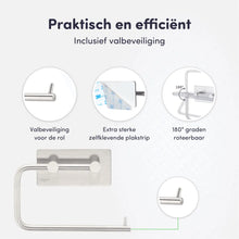 Afbeelding in Gallery-weergave laden, EAVY WC rolhouder Zonder Boren - Zelfklevend - RVS Toiletrolhouder RVS Zilver