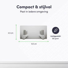 Afbeelding in Gallery-weergave laden, EAVY - Zelfklevende handdoekhaakjes RVS