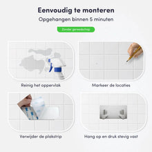 Afbeelding in Gallery-weergave laden, EAVY - Zelfklevende handdoekhaakjes RVS