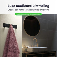 Afbeelding in Gallery-weergave laden, EAVY - Zelfklevende handdoekhaakjes RVS - handdoekhouder - wandhaak - plakhaak - Zwart