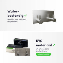 Afbeelding in Gallery-weergave laden, EAVY - Zelfklevende handdoekhaakjes RVS