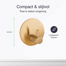 Afbeelding in Gallery-weergave laden, EAVY Zelfklevende Handdoekhaakjes – Set van 2 Handdoekhouders - Goud - RVS