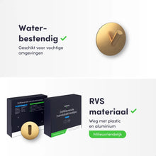 Afbeelding in Gallery-weergave laden, EAVY Zelfklevende Handdoekhaakjes – Set van 2 Handdoekhouders - Goud - RVS