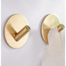 Afbeelding in Gallery-weergave laden, EAVY Zelfklevende Handdoekhaakjes – Set van 2 Handdoekhouders - Goud - RVS