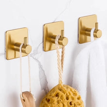 Afbeelding in Gallery-weergave laden, EAVY Zelfklevende Handdoekhaakjes – Set van 2 Handdoekhouders - Goud - RVS