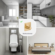 Afbeelding in Gallery-weergave laden, EAVY Zelfklevende Handdoekhaakjes – Set van 2 Handdoekhouders - Goud - RVS