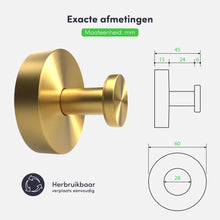 Afbeelding in Gallery-weergave laden, EAVY Wandhaak Set - Goud 2 stuks