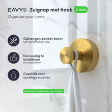 Afbeelding in Gallery-weergave laden, EAVY Wandhaak Set - Goud 2 stuks