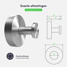 Afbeelding in Gallery-weergave laden, EAVY Wandhaak Set - Zilver 2 stuks