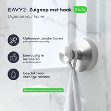 Afbeelding in Gallery-weergave laden, EAVY Wandhaak Set - Zilver 2 stuks