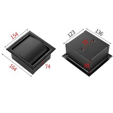 Afbeelding in Gallery-weergave laden, Zwarte inbouw toiletrolhouder voor in de muur