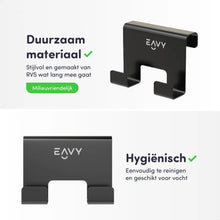 Afbeelding in Gallery-weergave laden, EAVY Douchehaak RVS - Universele Douchecabine Haak - Douchewand Haak - Douchehanger
