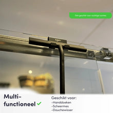 Afbeelding in Gallery-weergave laden, EAVY Douchehaak RVS - Universele Douchecabine Haak - Douchewand Haak - Douchehanger

