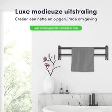 Afbeelding in Gallery-weergave laden, EAVY Handdoekenrek Badkamer - 60 cm breed - 2 stangen - Zwart
