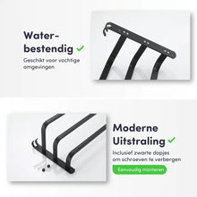 Afbeelding in Gallery-weergave laden, EAVY Handdoekenrek Badkamer - 60 cm breed - 3 stangen - Zwart
