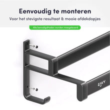 Afbeelding in Gallery-weergave laden, EAVY Handdoekrek Zwart 60 cm breed
