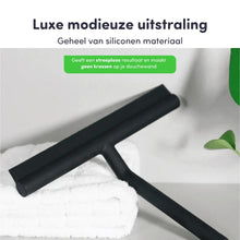 Afbeelding in Gallery-weergave laden, EAVY Luxe Douchewisser met Ophanghaak – Raamwisser - Trekker - Siliconen – Zwart
