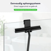 Afbeelding in Gallery-weergave laden, EAVY Luxe Douchewisser met Ophanghaak – Raamwisser - Trekker - Siliconen – Zwart
