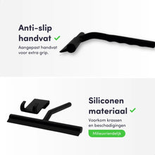 Afbeelding in Gallery-weergave laden, EAVY Luxe Douchewisser met Ophanghaak – Raamwisser - Trekker - Siliconen – Zwart
