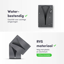 Afbeelding in Gallery-weergave laden, EAVY Set van 2 Zelfklevende Handdoekhaakjes - Mat Zwart - RVS
